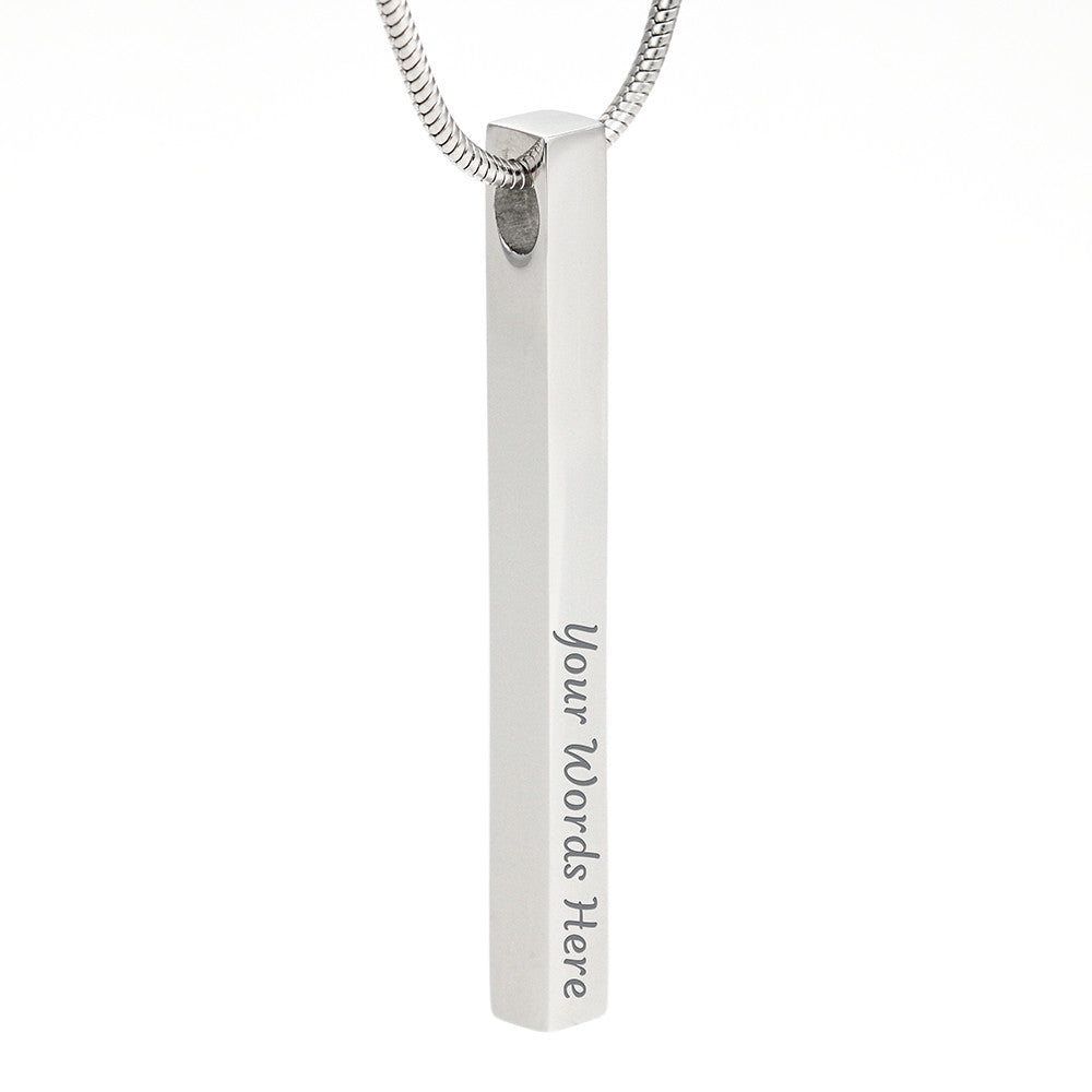 TO MY HUSBAND "WORKING-PB" 2 SIDED BAR NECKLACE GIFT SET - ON CLOUD NINE GIFTS