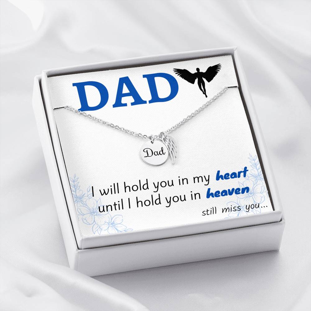 MEMORIAL DAD NECKLACE | MESSAGE CARD | GIFT BOX - ON CLOUD NINE GIFTS