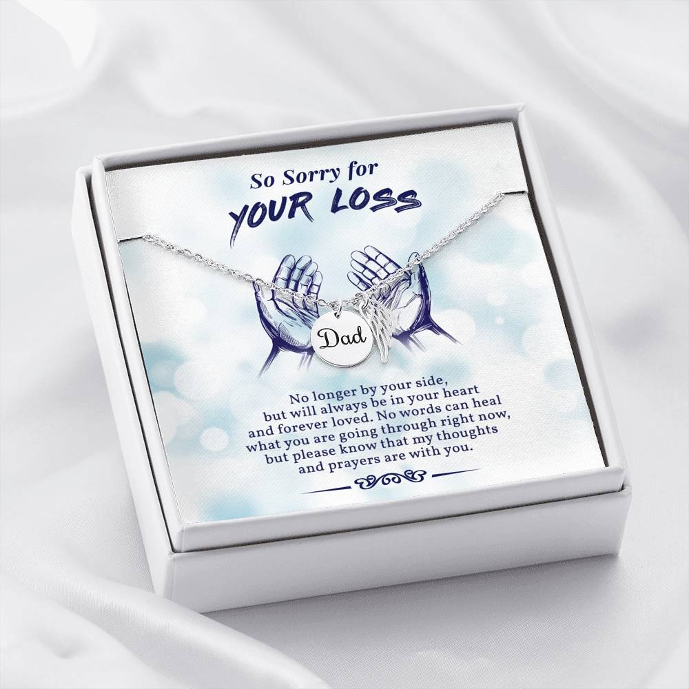 THOUGHTS AND PRAYERS DAD REMEMBRANCE NECKLACE GIFT SET - ON CLOUD NINE GIFTS