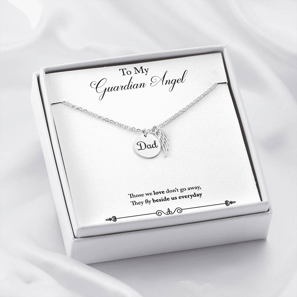 TO MY GUARDIAN ANGEL "LOVE" REMEMBRACE DAD NECKLACE GIFT SET - ON CLOUD NINE GIFTS