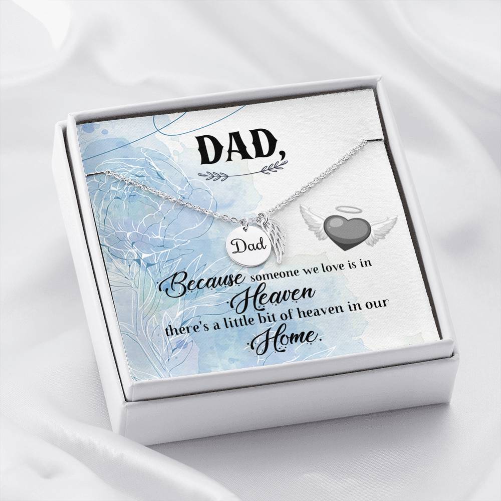 MEMORIAL DAD "HEAVEN" REMEMBRANCE NECKLACE GIFT SET - ON CLOUD NINE GIFTS