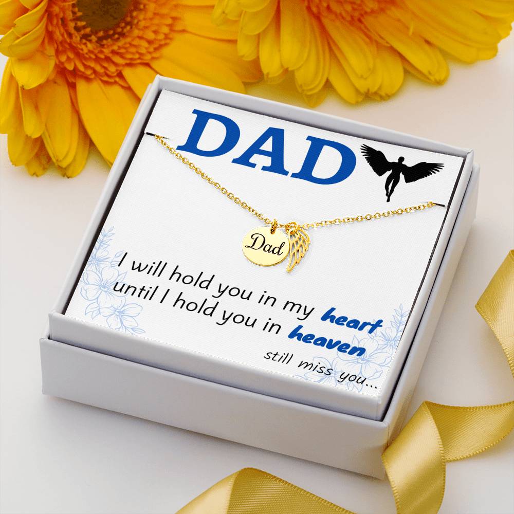 MEMORIAL DAD NECKLACE | MESSAGE CARD | GIFT BOX - ON CLOUD NINE GIFTS