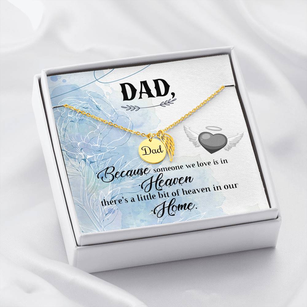 MEMORIAL DAD "HEAVEN" REMEMBRANCE NECKLACE GIFT SET - ON CLOUD NINE GIFTS