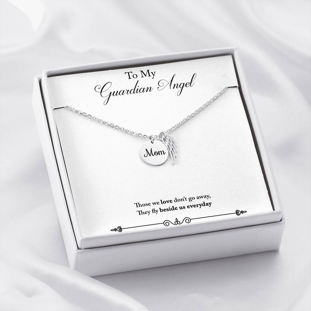 TO MY GUARDIAN ANGEL "LOVE" MOM REMEMBRANCE NECKLACE GIFT SET - ON CLOUD NINE GIFTS