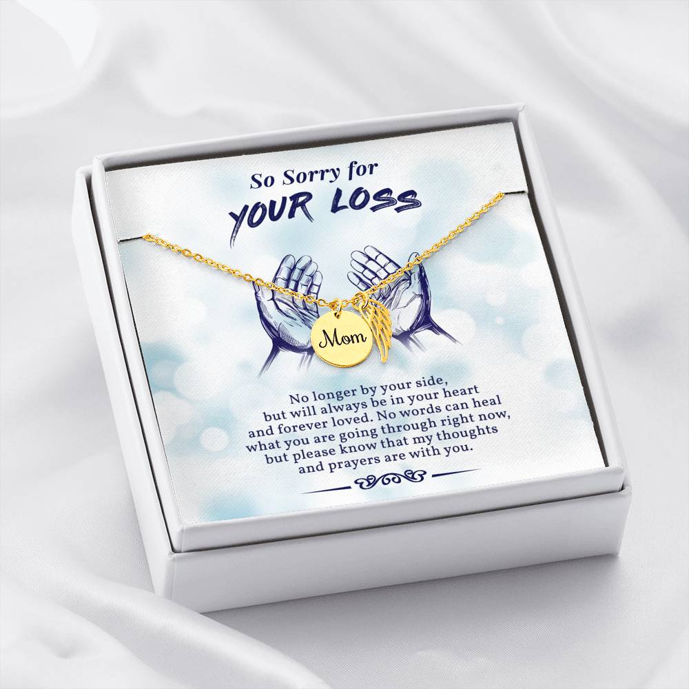 THOUGHTS AND PRAYERS MOM REMEMBRANCE NECKLACE GIFT SET - ON CLOUD NINE GIFTS
