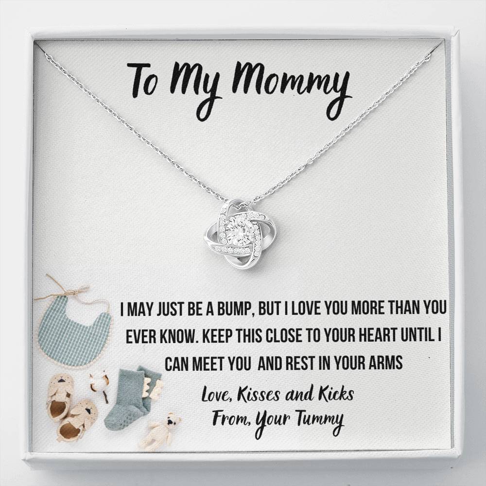 TO MY MOMMY "BABY FASHION" LOVE KNOT NECKLACE GIFT SET - ON CLOUD NINE GIFTS