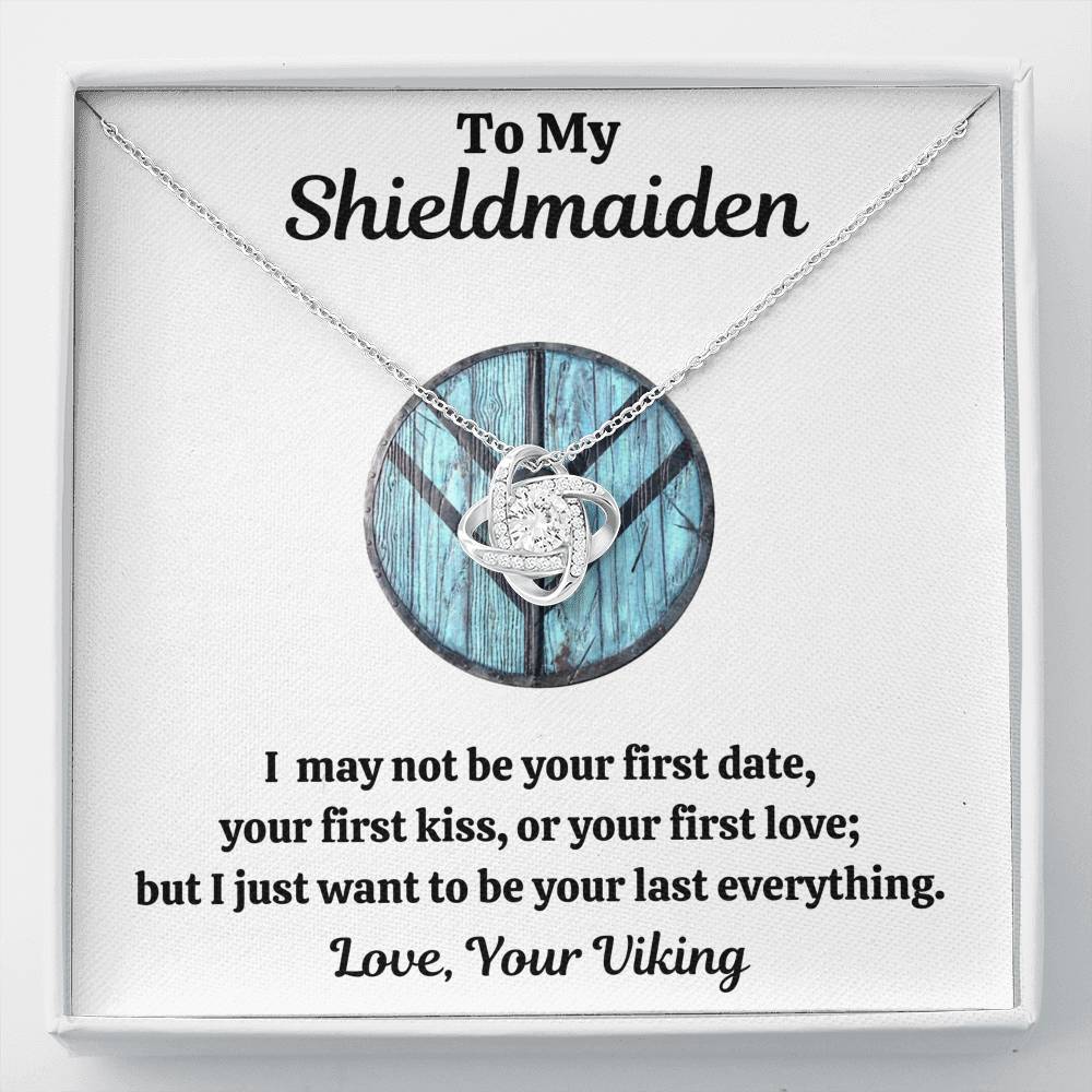TO MY SHIELDMAIDEN "LAST EVERYTHING - BLUE" LOVE KNOT NECKLACE GIFT SET - ON CLOUD NINE GIFTS