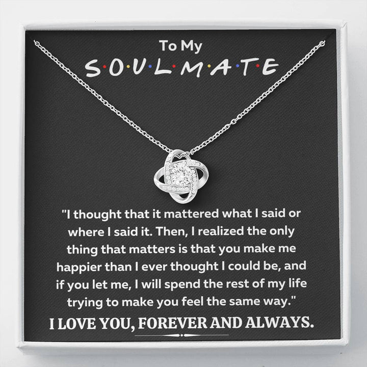 TO MY SOULMATE LOVE KNOT NECKLACE GIFT SET - ON CLOUD NINE GIFTS