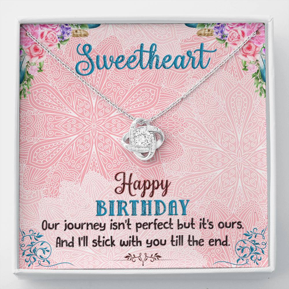 TO MY SWEETHEART "OUR JOURNEY" LOVE KNOT NECKLACE BIRTHDAY GIFT SET - ON CLOUD NINE GIFTS