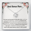 BEST BONUS MOM "LEARN AND GROW" LOVE KNOT NECKLACE GIFT SET - ON CLOUD NINE GIFTS