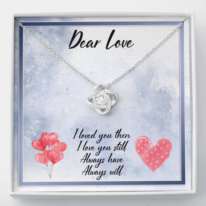 DEAR WIFE "LOVE YOU STILL" LOVE KNOT NECKLACE GIFT SET - ON CLOUD NINE GIFTS