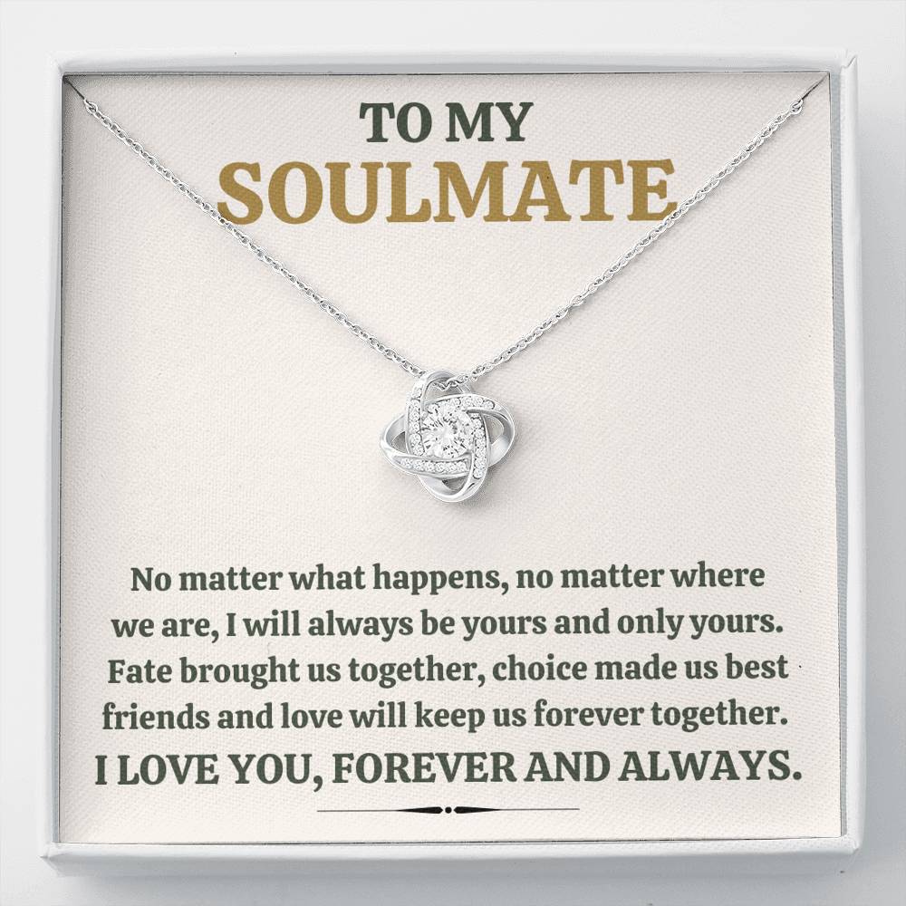 TO MY SOULMATE "FOREVER TOGETHER" LOVE KNOT NECKLACE GIFT SET - ON CLOUD NINE GIFTS