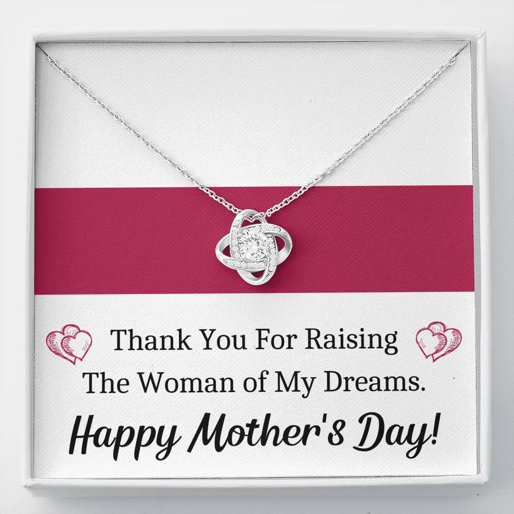 TO MY FUTURE MOTHER IN LAW WOMAN OF MY DREAMS LOVE KNOT NECKLACE GIFT SET - ON CLOUD NINE GIFTS