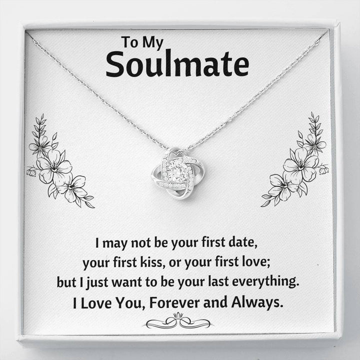 TO MY SOULMATE "LAST EVERYTHING - FLOWERS" LOVE KNOT NECKLACE GIFT SET - ON CLOUD NINE GIFTS