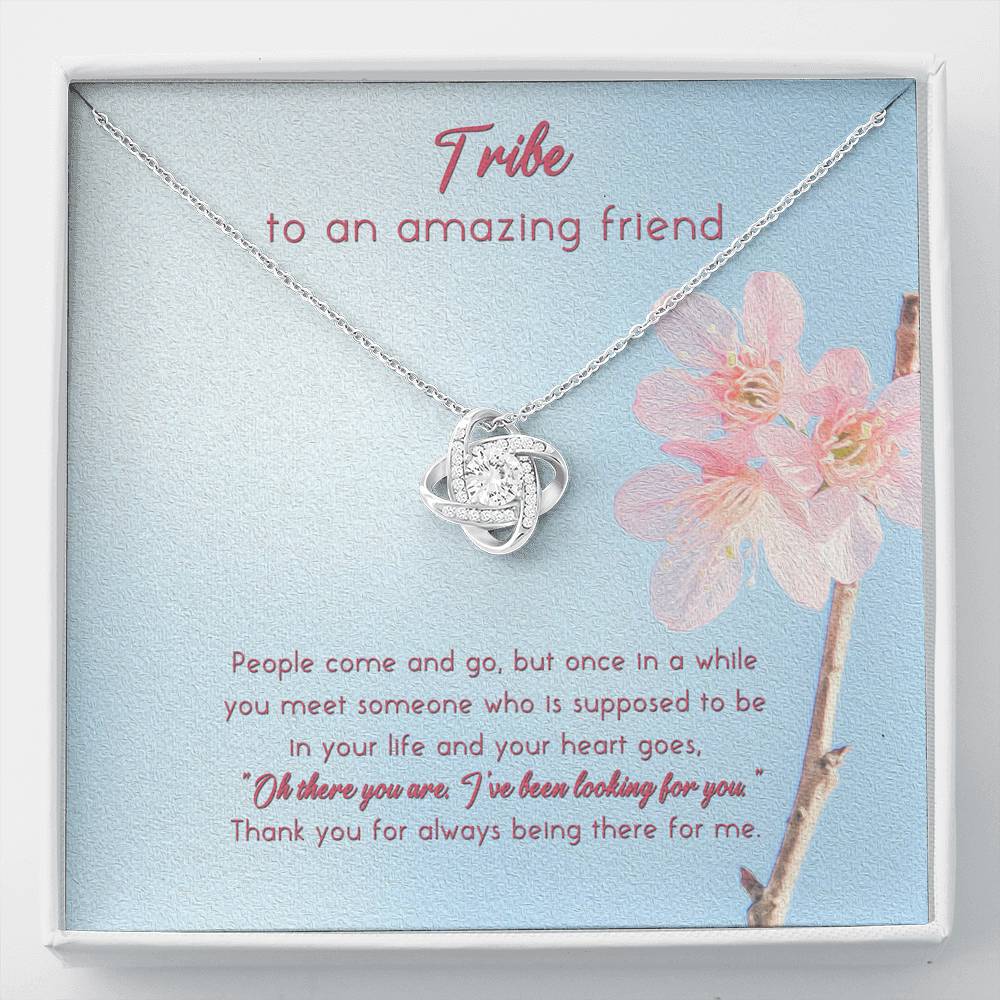 TO MY FRIEND "COME AND GO" LOVE KNOT NECKLACE GIFT SET - ON CLOUD NINE GIFTS