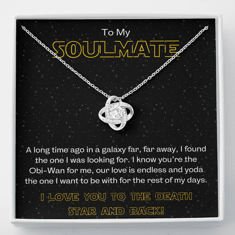 TO MY SOULMATE "GALAXY" LOVE KNOT NECKLACE GIFT SET - ON CLOUD NINE GIFTS