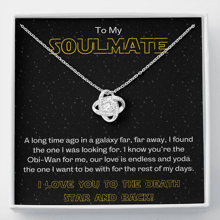 TO MY SOULMATE "GALAXY" LOVE KNOT NECKLACE GIFT SET - ON CLOUD NINE GIFTS