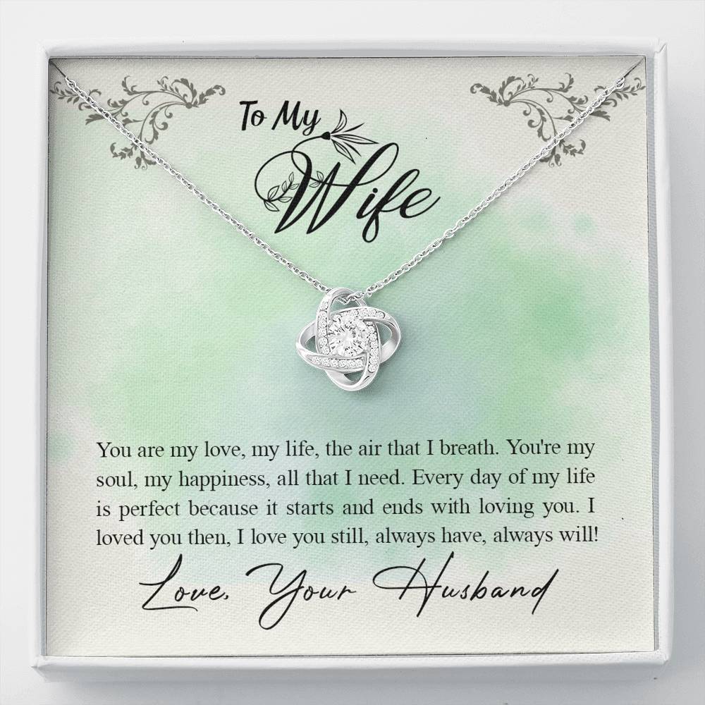 TO MY WIFE "ALL THAT I NEED" LOVE KNOT NECKLACE GIFT SET - ON CLOUD NINE GIFTS