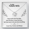 TO MY FUTURE WIFE "LAST EVERYTHING - FLOWERS" LOVE KNOT NECKLACE GIFT SET - ON CLOUD NINE GIFTS