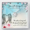 TO MY BEST FRIEND "SISTER OF MY SOUL" LOVE KNOT NECKLACE GIFT SET - ON CLOUD NINE GIFTS