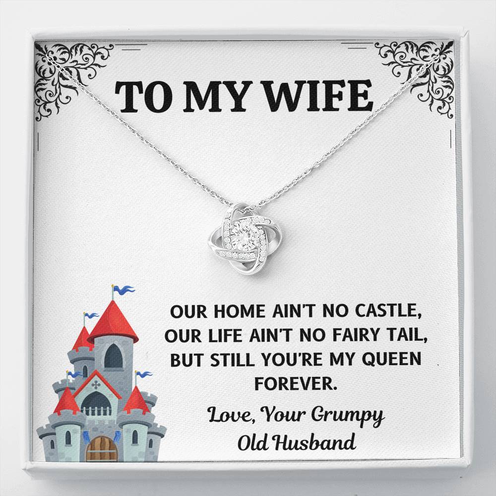 TO MY WIFE "CASTLE" LOVE KNOT NECKLACE GIFT SET - ON CLOUD NINE GIFTS