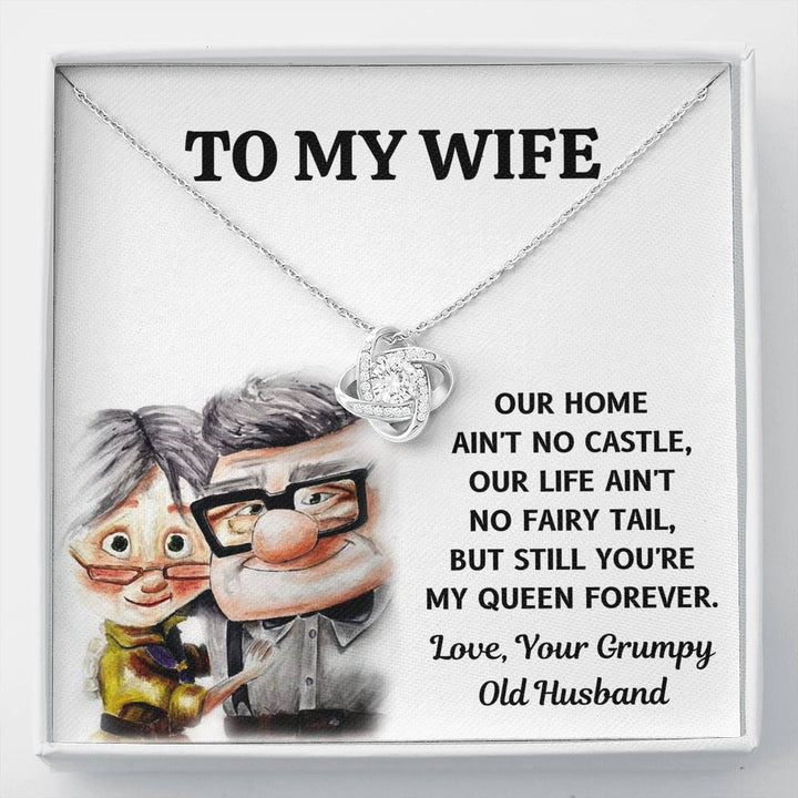 TO MY WIFE "CASTLE - UP" LOVE KNOT NECKLACE GIFT SET - ON CLOUD NINE GIFTS