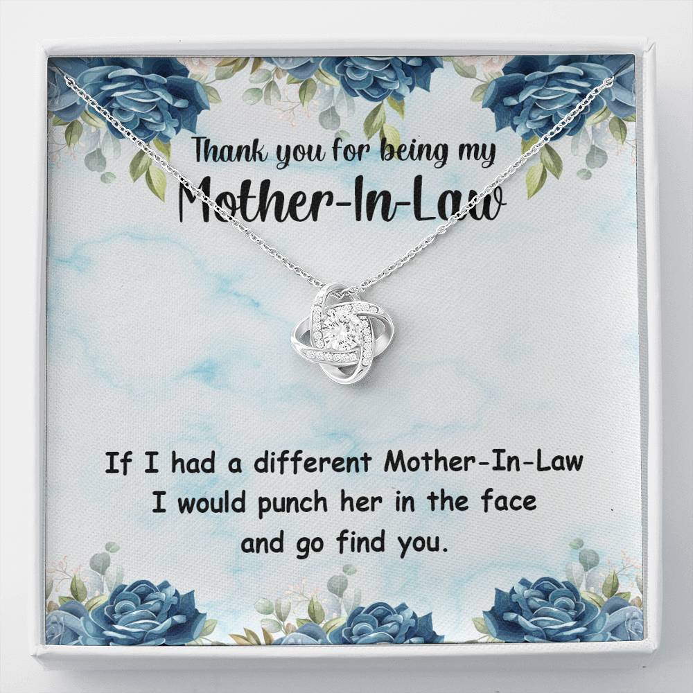 TO MY MOTHER IN LAW "PUNCH-SO" LOVE KNOT NECKLACE GIFT SET - ON CLOUD NINE GIFTS