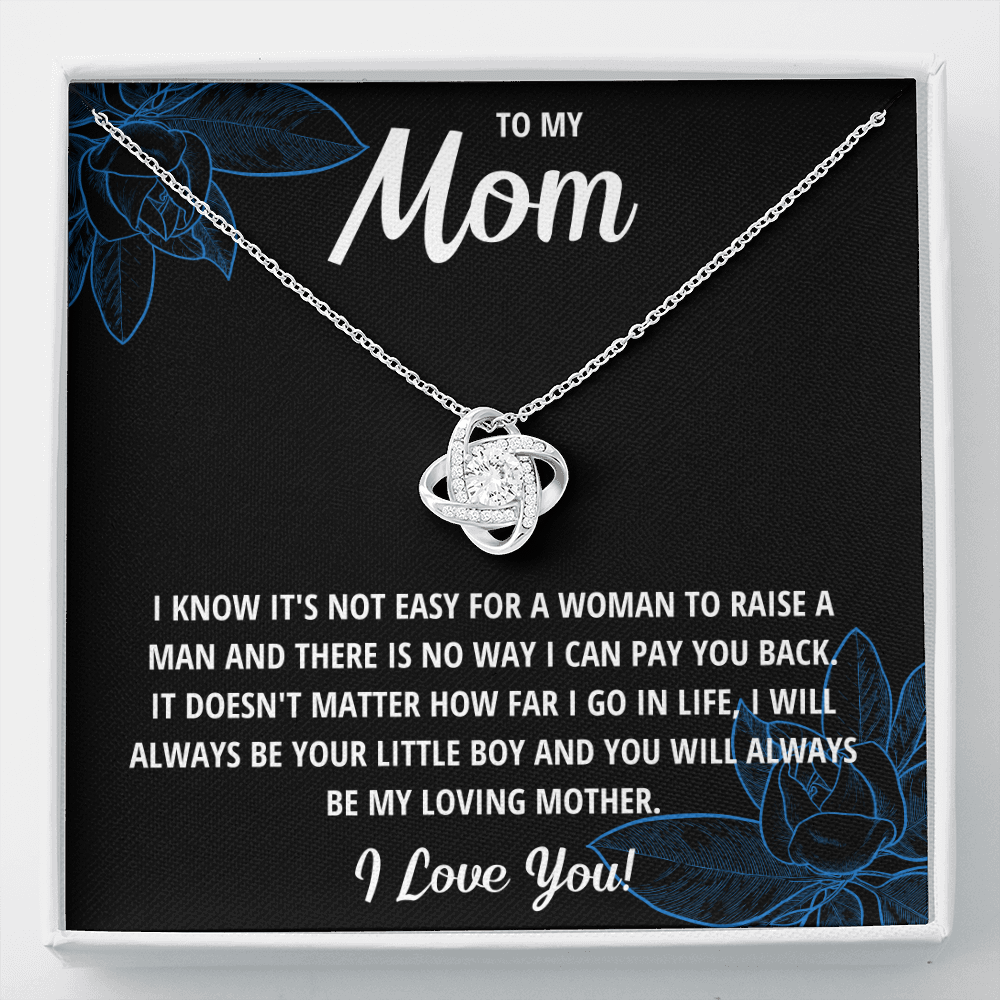 MOM LITTLE BOY BLUE LOVE KNOT NECKLACE GIFT SET - ON CLOUD NINE GIFTS