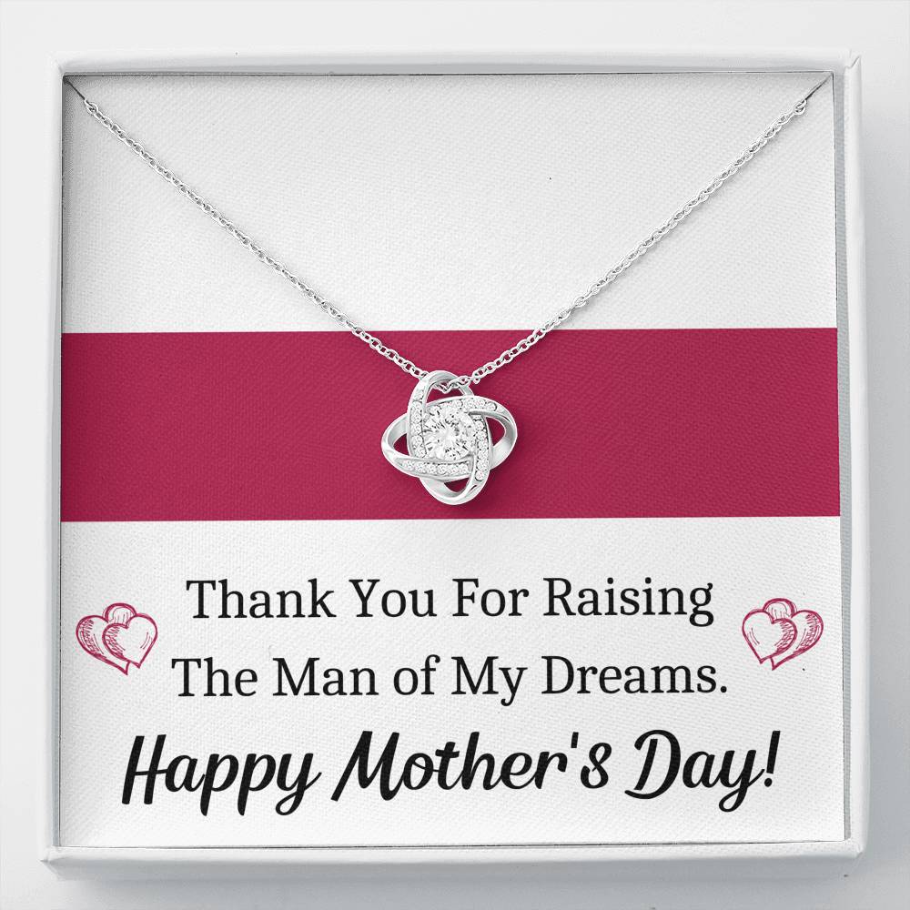 TO MY FUTURE MOTHER IN LAW MAN OF MY DREAMS LOVE KNOT NECKLACE GIFT SET - ON CLOUD NINE GIFTS