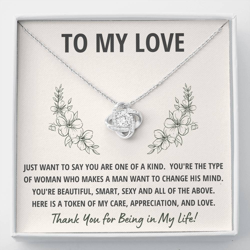 TO MY LOVE "TOKEN" LOVE KNOT NECKLACE GIFT SET - ON CLOUD NINE GIFTS