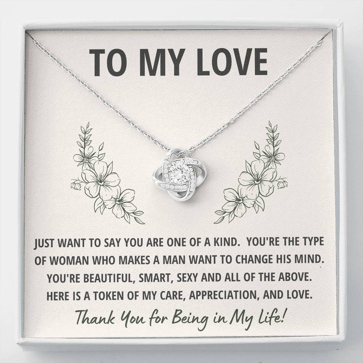 TO MY LOVE "TOKEN" LOVE KNOT NECKLACE GIFT SET - ON CLOUD NINE GIFTS