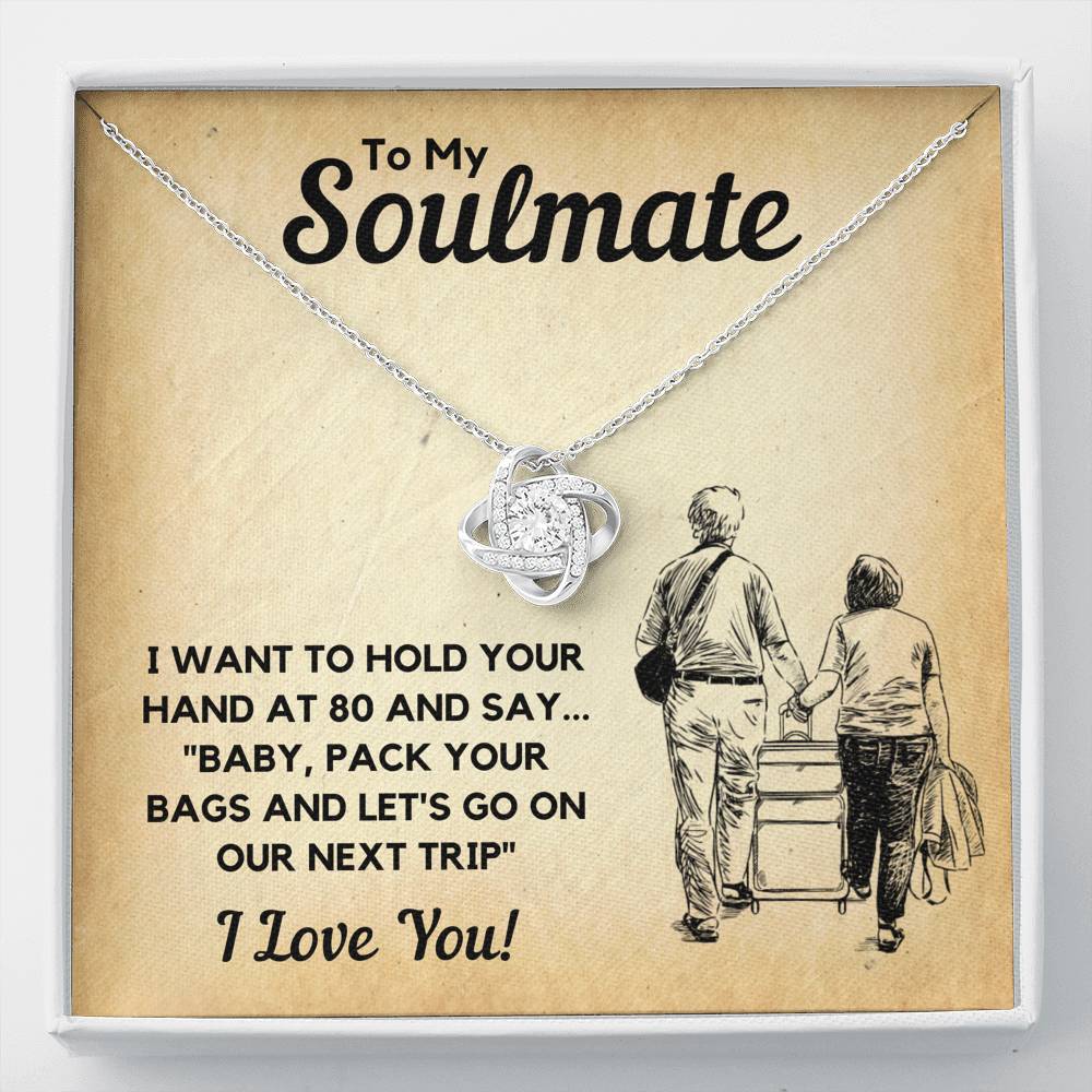 TO MY SOULMATE BAGS LOVE KNOT NECKLACE GIFT SET - ON CLOUD NINE GIFTS