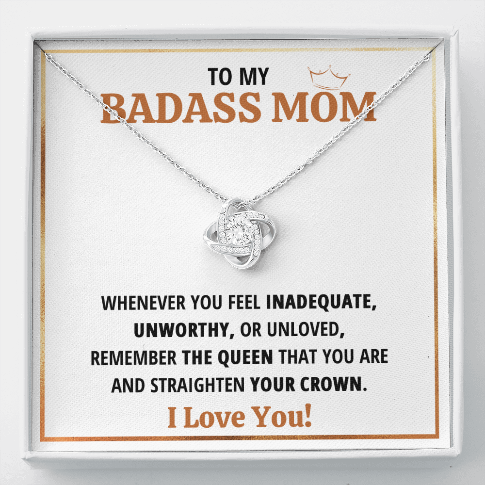 Womens jewelry for mom from son and mother Love Knot Necklace set on Mothers Day Jewelry Heart Pendant I Love You gifts for birthday - ON CLOUD NINE GIFTS