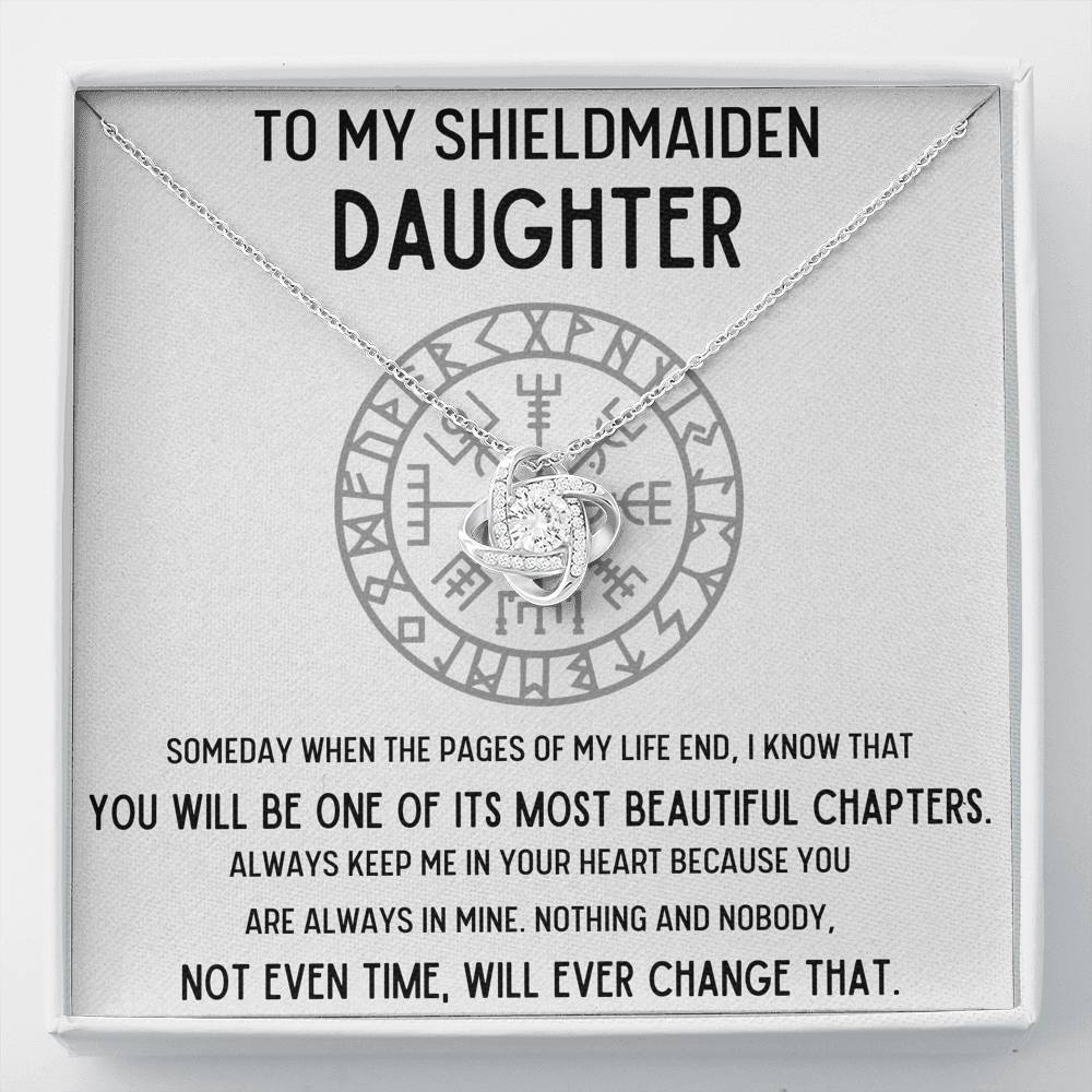 TO MY SHIELDMAIDEN DAUGHTER "CHAPTERS" LOVE KNOT NECKLACE GIFT SET - ON CLOUD NINE GIFTS