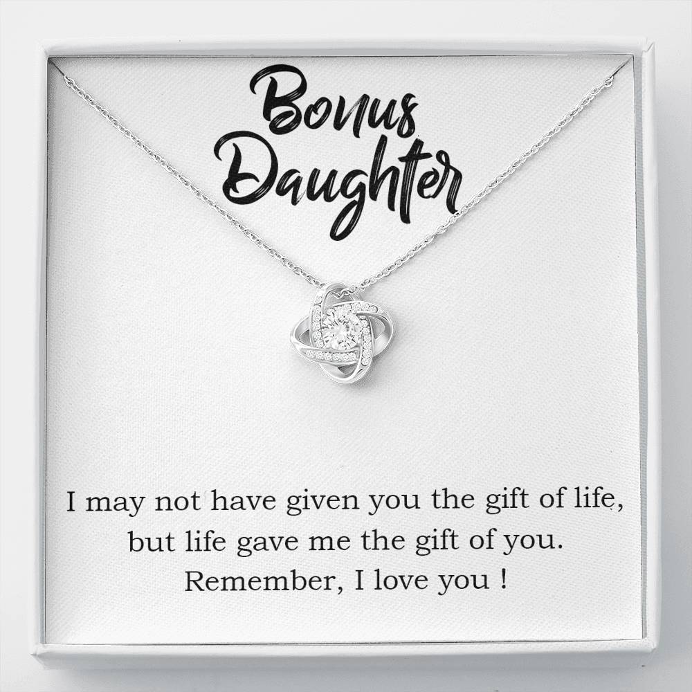 BONUS DAUGHTER "THE GIFT OF YOU" LOVE KNOT NECKLACE GIFT SET - ON CLOUD NINE GIFTS
