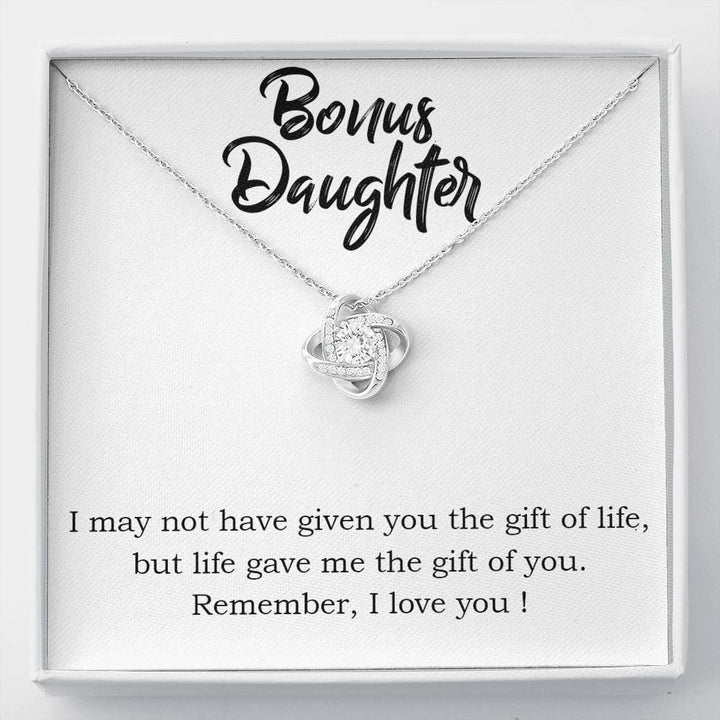 BONUS DAUGHTER "THE GIFT OF YOU" LOVE KNOT NECKLACE GIFT SET - ON CLOUD NINE GIFTS