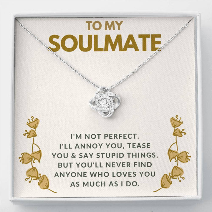 TO MY SOULMATE "TEASE YOU" LOVE KNOT NECKLACE GIFT SET - ON CLOUD NINE GIFTS