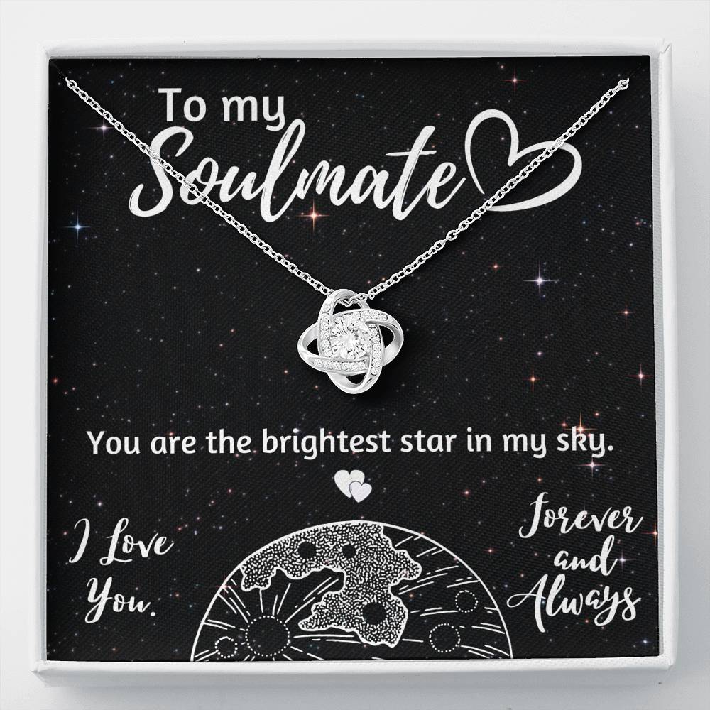 TO MY SOULMATE LOVE KNOT NECKLACE GIFT SET - ON CLOUD NINE GIFTS