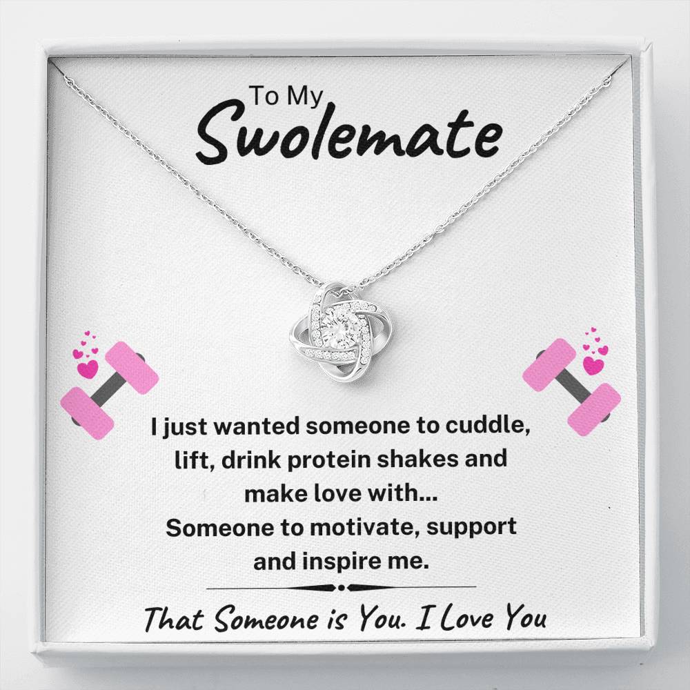 TO MY SWOLEMATE "SOMEONE TO" LOVE KNOT NECKLACE GIFT SET - ON CLOUD NINE GIFTS
