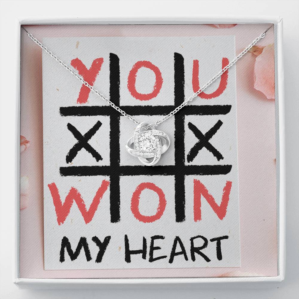 TO MY LOVE "TIC TAC TOE" LOVE KNOT NECKLACE VALENTINES DAY GIFT SET - ON CLOUD NINE GIFTS