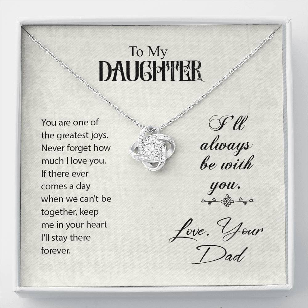 TO MY DAUGHTER "GREATEST JOYS" LOVE KNOT NECKLACE GIFT SET - ON CLOUD NINE GIFTS