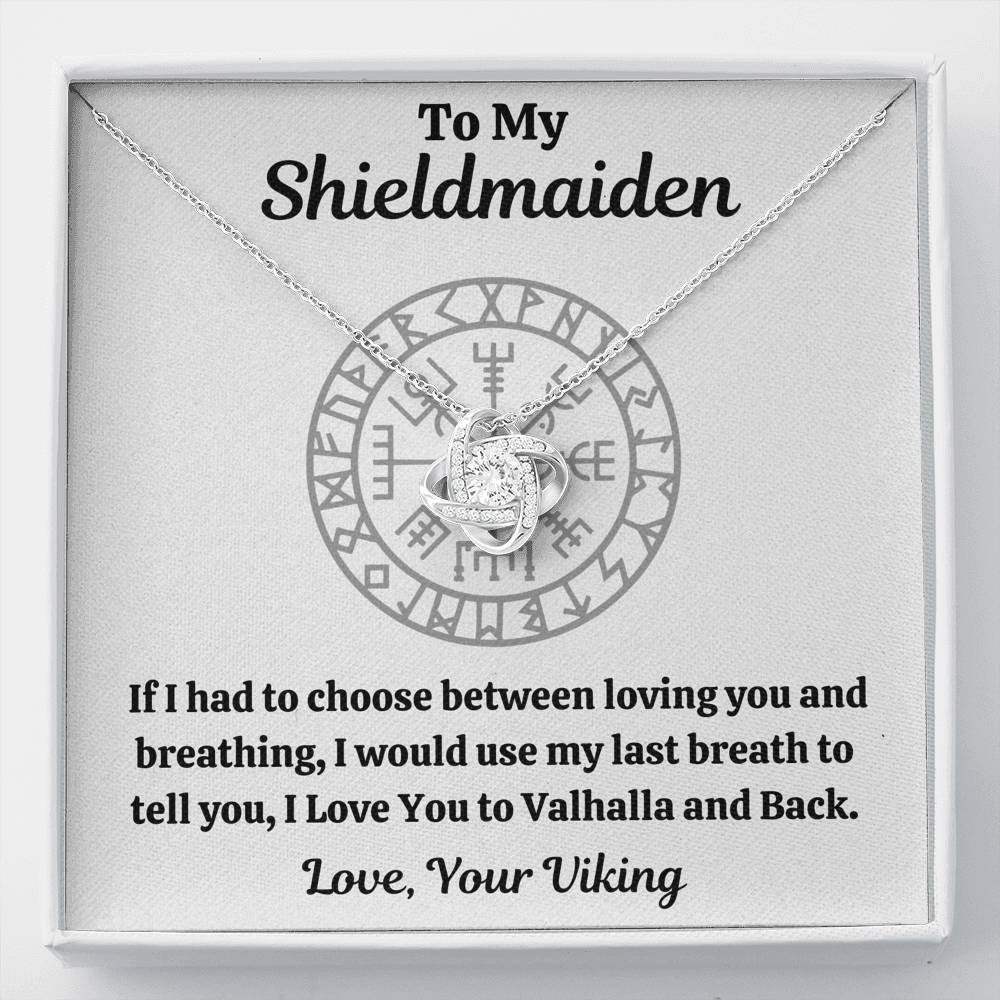 TO MY SHIELDMAIDEN "BREATHING" LOVE KNOT NECKLACE GIFT SET - ON CLOUD NINE GIFTS