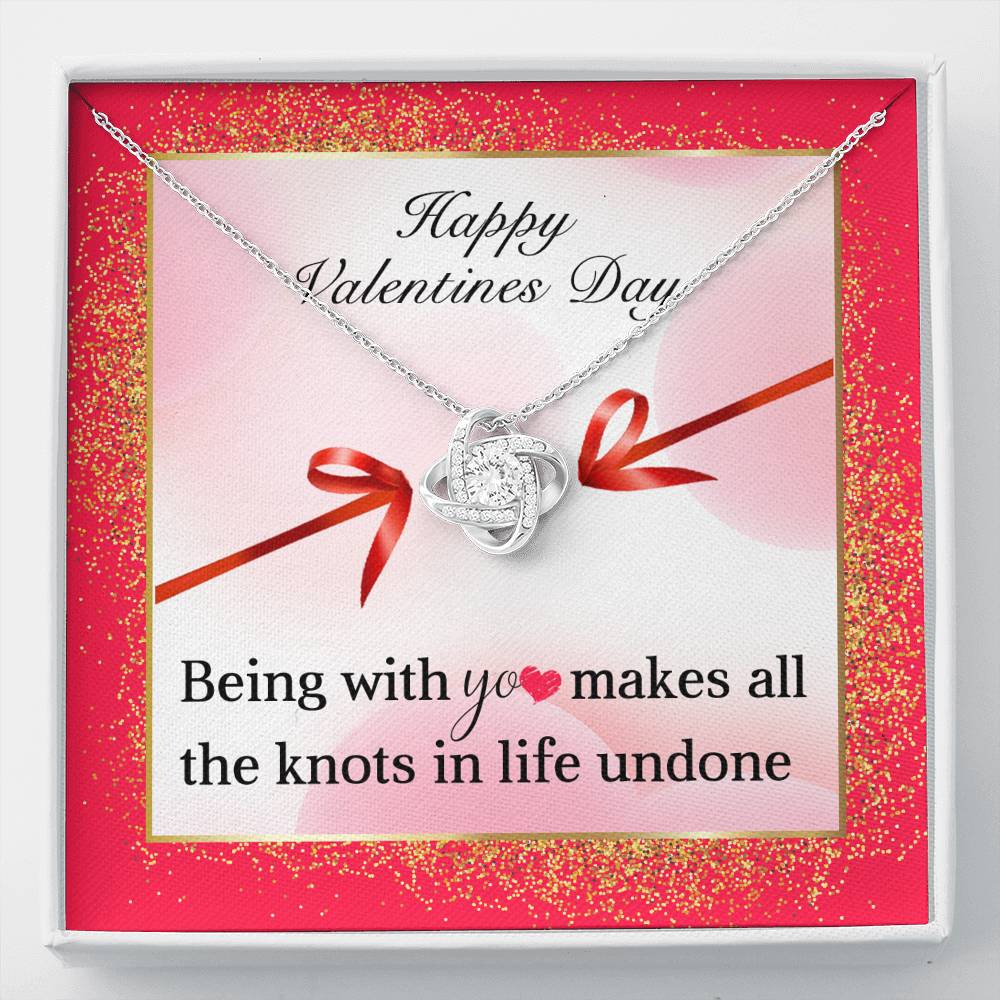 TO MY LOVE "KNOTS" LOVE KNOT NECKLACE VALENTINES DAY GIFT SET - ON CLOUD NINE GIFTS