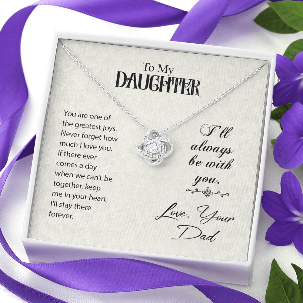 TO MY DAUGHTER "GREATEST JOYS" LOVE KNOT NECKLACE GIFT SET - ON CLOUD NINE GIFTS