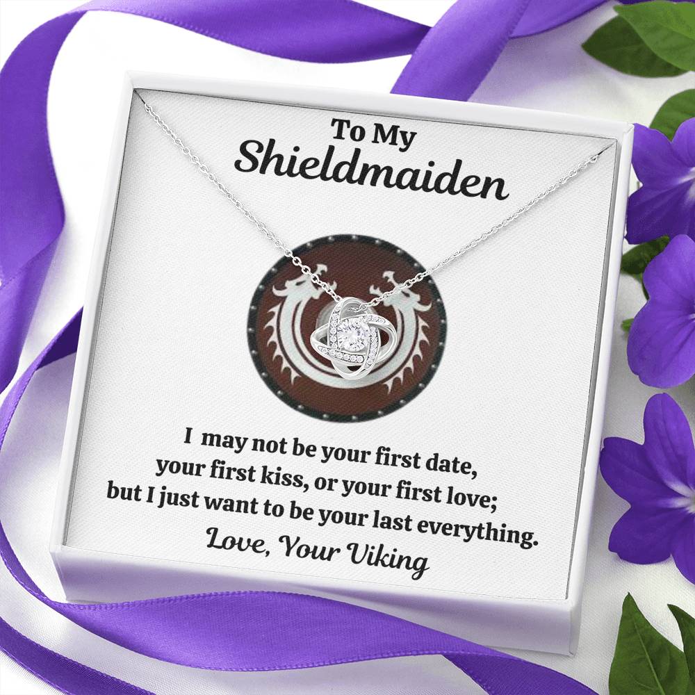 TO MY SHIELDMAIDEN "LAST EVERYTHING - RED" LOVE KNOT NECKLACE GIFT SET - ON CLOUD NINE GIFTS