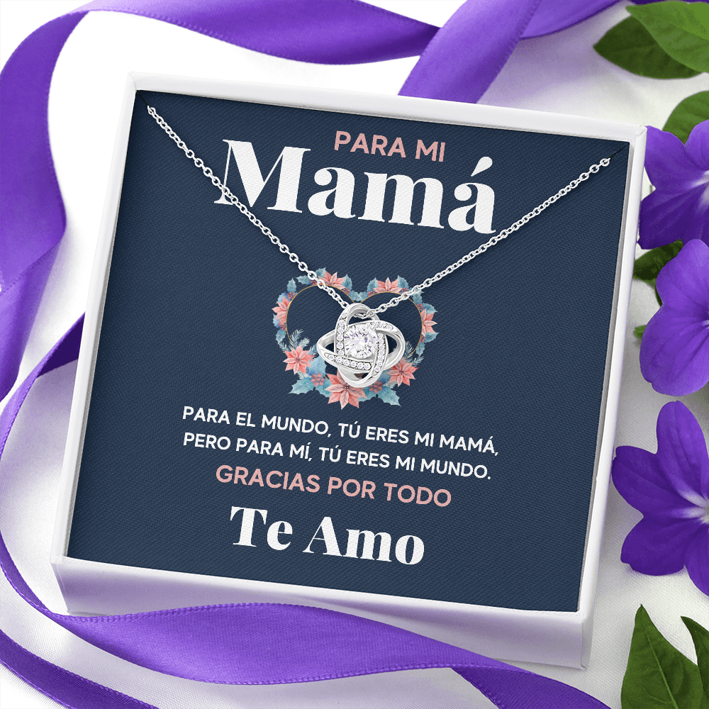 PARA MI MAMA MUNDO COLLAR LOVE KNOT - ON CLOUD NINE GIFTS
