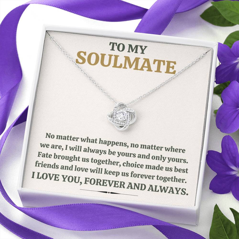 TO MY SOULMATE "FOREVER TOGETHER" LOVE KNOT NECKLACE GIFT SET - ON CLOUD NINE GIFTS
