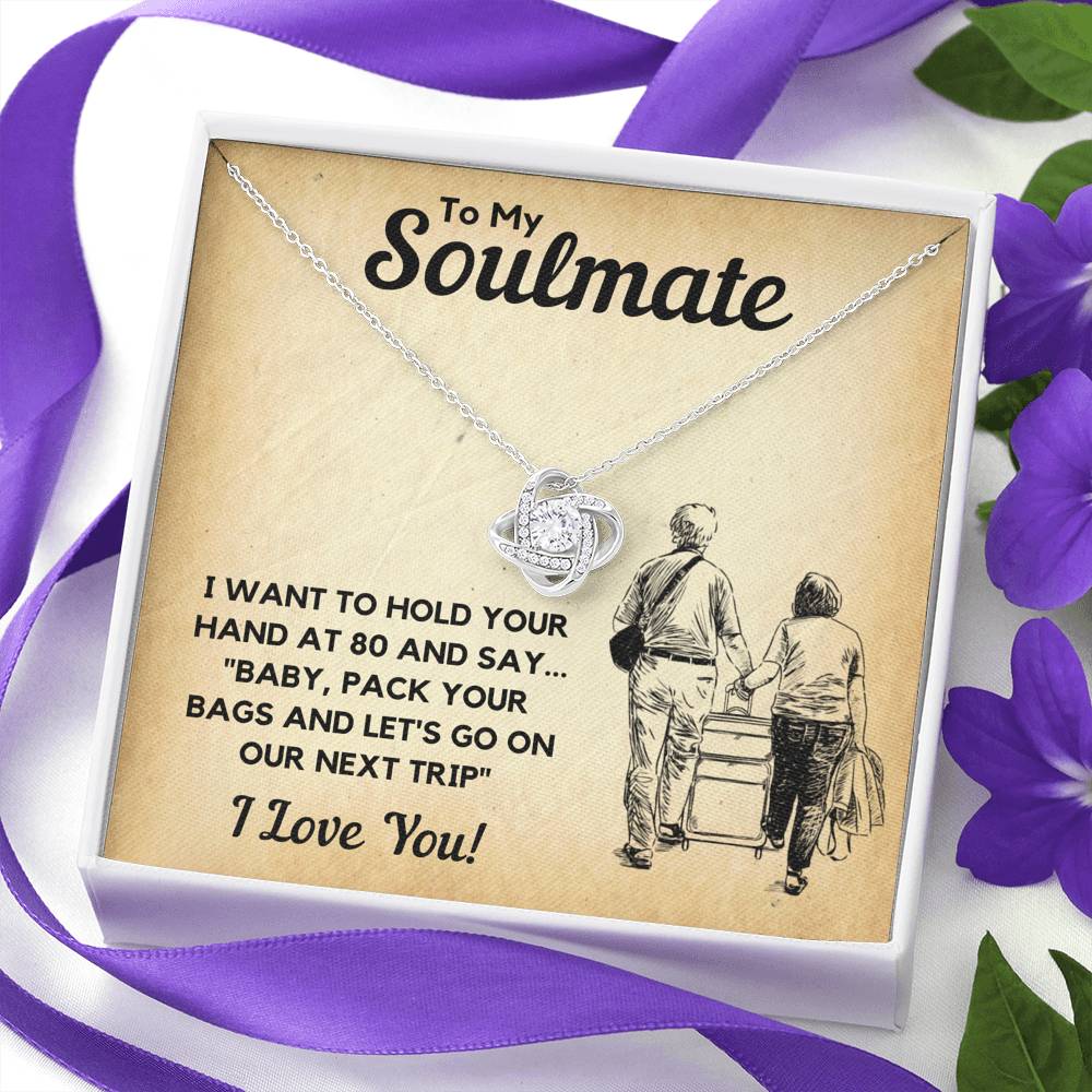 TO MY SOULMATE BAGS LOVE KNOT NECKLACE GIFT SET - ON CLOUD NINE GIFTS