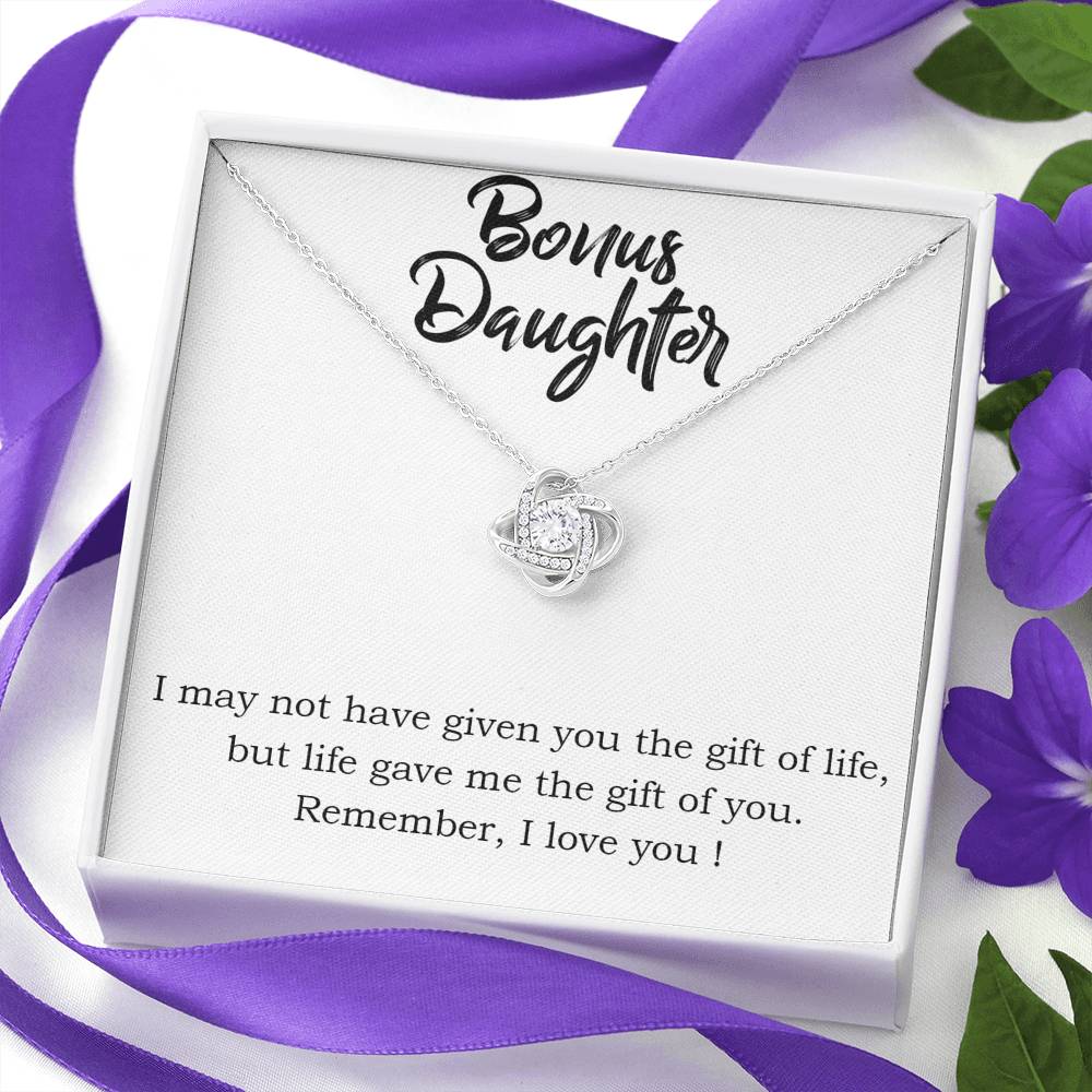BONUS DAUGHTER "THE GIFT OF YOU" LOVE KNOT NECKLACE GIFT SET - ON CLOUD NINE GIFTS