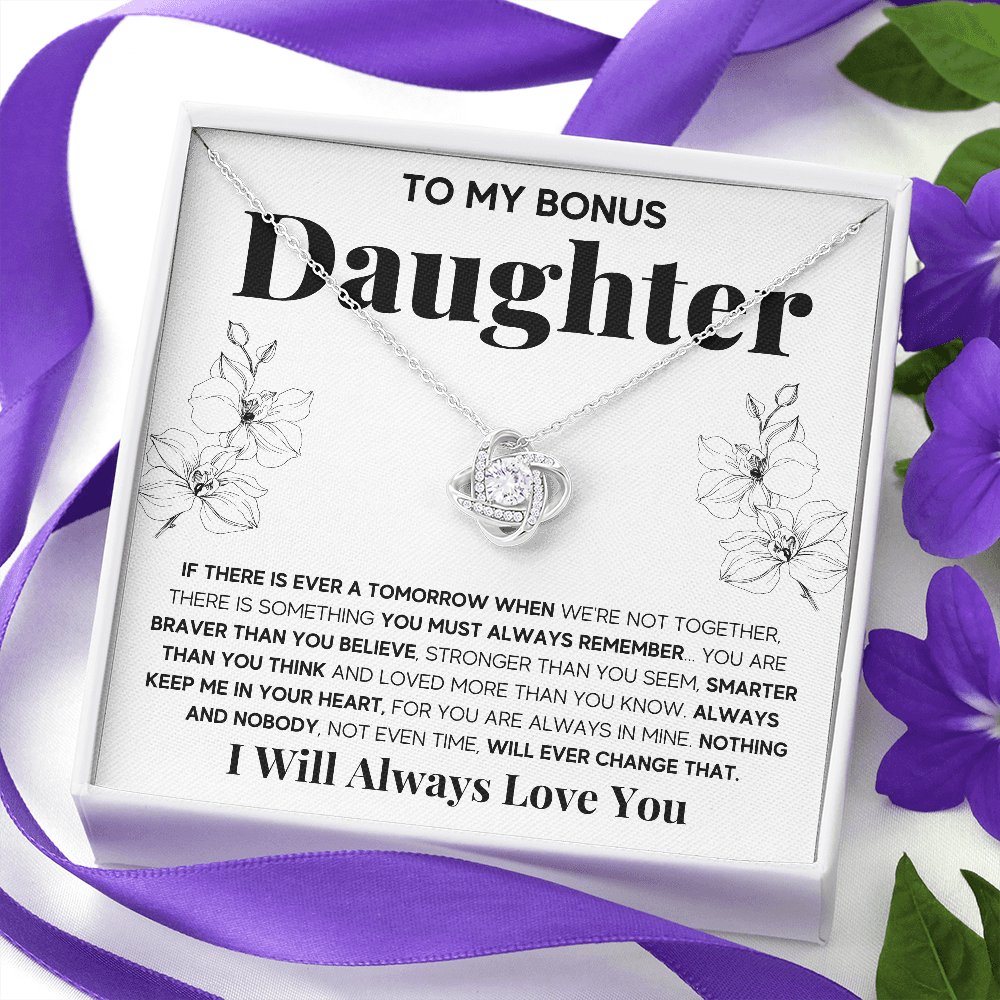 TO MY BONUS DAUGHTER BRAVER LOVE KNOT GIFT SET - ON CLOUD NINE GIFTS